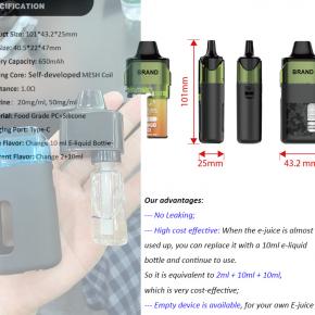 Replaceable 2ml+10ml Vape Kit